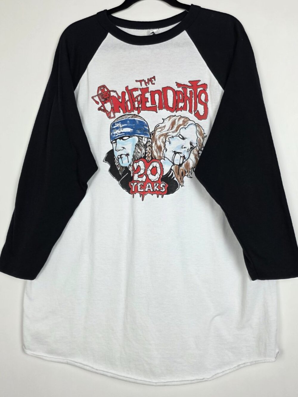 Augusta The Independents 20 Years Horror Punk Raglan Mens 2XL Long Sleeve Shirt